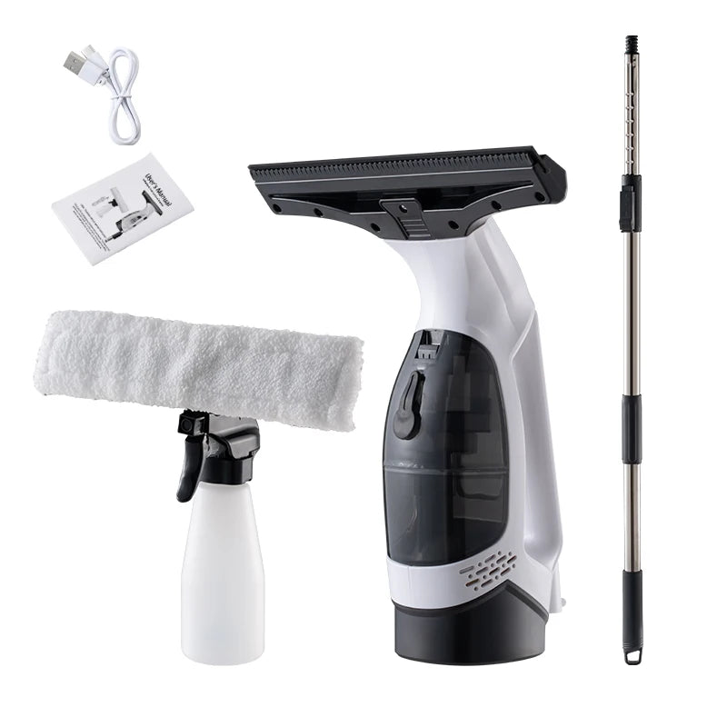 Handheld Electric Window Cleaner Multifunctional USB Rechargeable Portable Glass Cleaning Tool With telescopic handle Home Use
