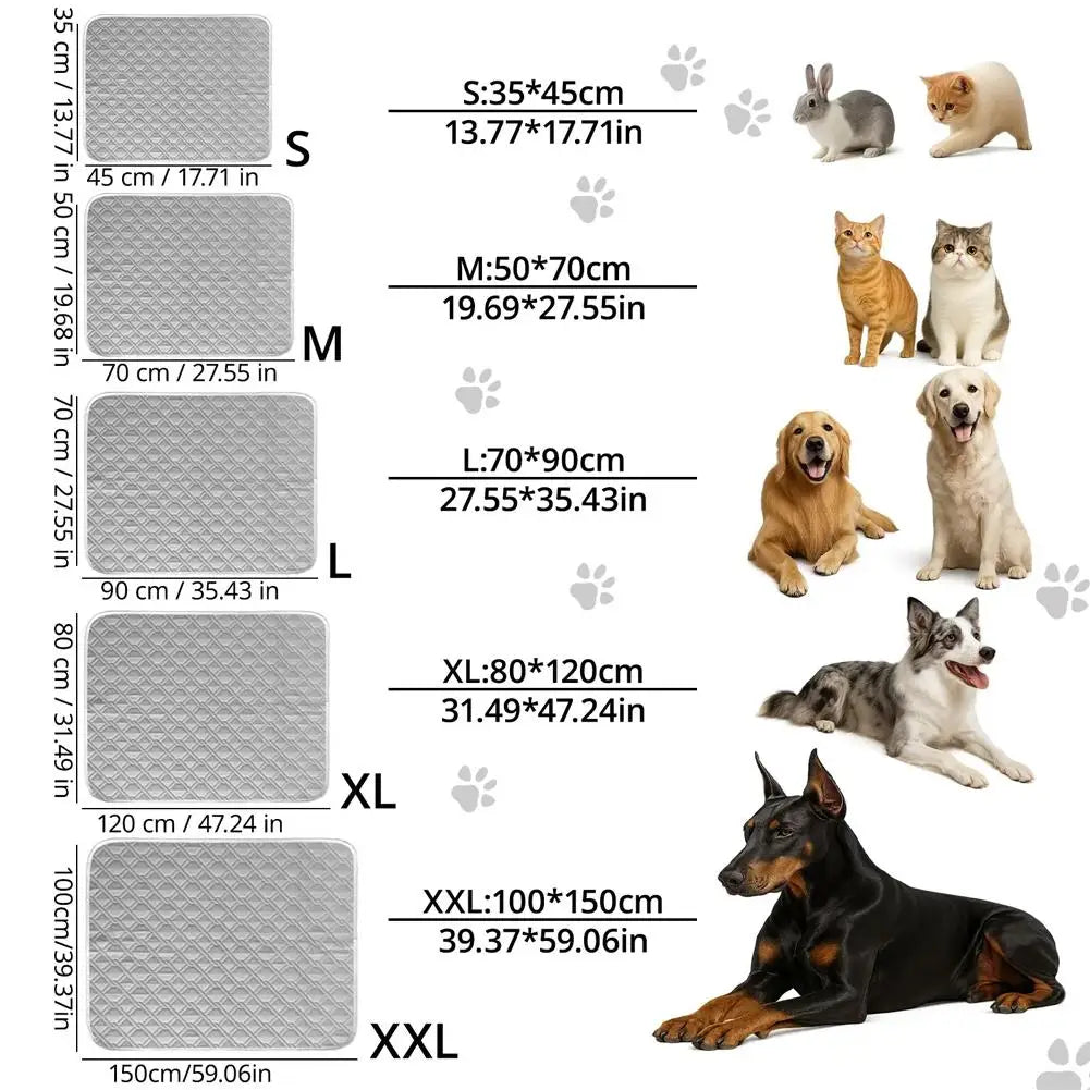 Pet Cooling Mat Breathable Dog Bed Pad Summer Cooling Bed For Cats Dogs Machine Washable Soft Comfortable Grey Mat All Sizes