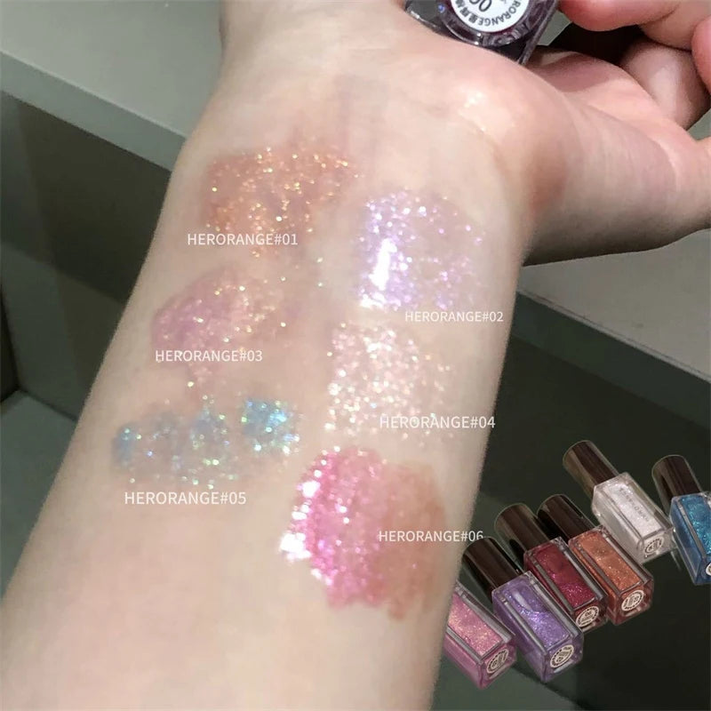 Star Shine Glitter Lip Gloss Water Light Mirror Shimmer Lip Tint Lasting Moisturizing Non Sticky Glossy Liquid Lipstick Makeup