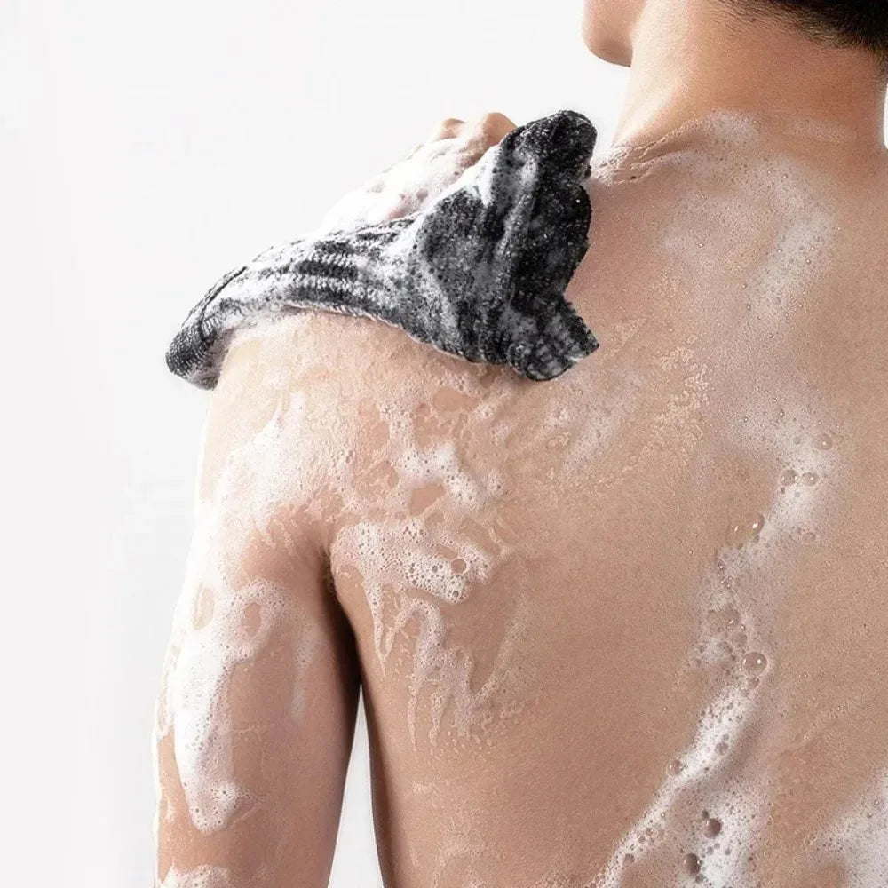 Japanese Korean Style Gentle Foaming Bath Shower Scrubber Towel for Back Exfoliation Home Use Long Unisex Bathing Accessory Soft