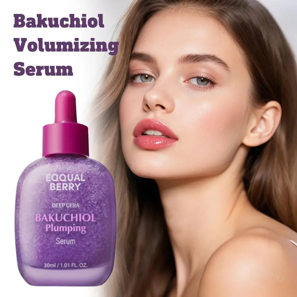 EQQUALBERRY Bakuchiol Plumping Serum - Korean VITAMIN-Infused Illuminates Reduces Wrinkles Lifts Skin Moisturizes Brightens Skin