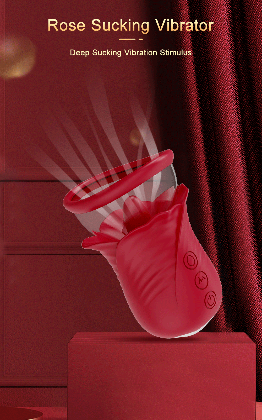 Rose-Sex Toy Vibrator Adult Sex Toys for Women Sucking Vibrator 3 Sucking 9 Tongue Licking Vibrating G Spot Vibrators Adult 18+