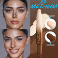 Contour Stick Double-Ended Highlight and Shadow Cream Waterproof Full Coverage Concealer Natural  Face Contour Concealers Makeup