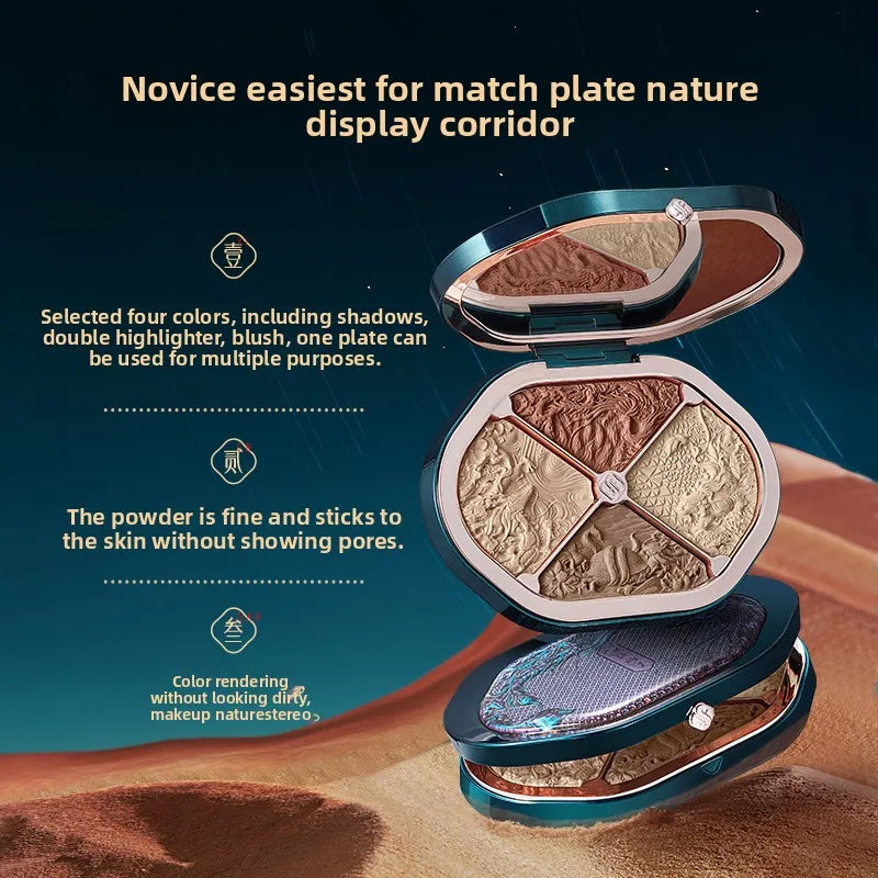 FLORASIS Face Shimmer Contour Nasal Refines Face Bronzers Brightens Powder Blusher Highlights Concealer Makeup Contours
