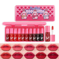 Lip Gloss Set of Ten, Mirror-Like, Glossy, Plumping, Brightening, Complexion-Enhancing Lipstick, Moisturizing, Non-Stick, Long-Lasting Lip Gloss