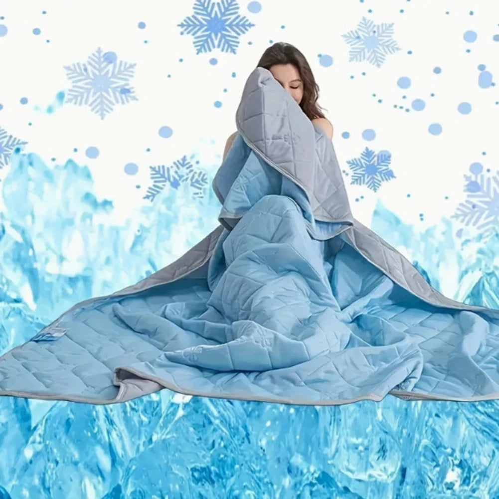 Ice Silk Cooling Blanket Soft Comfortable Breathable Air-Conditioner Quilt Summer Cooling Blow Air-Conditioning Warm Comforter
