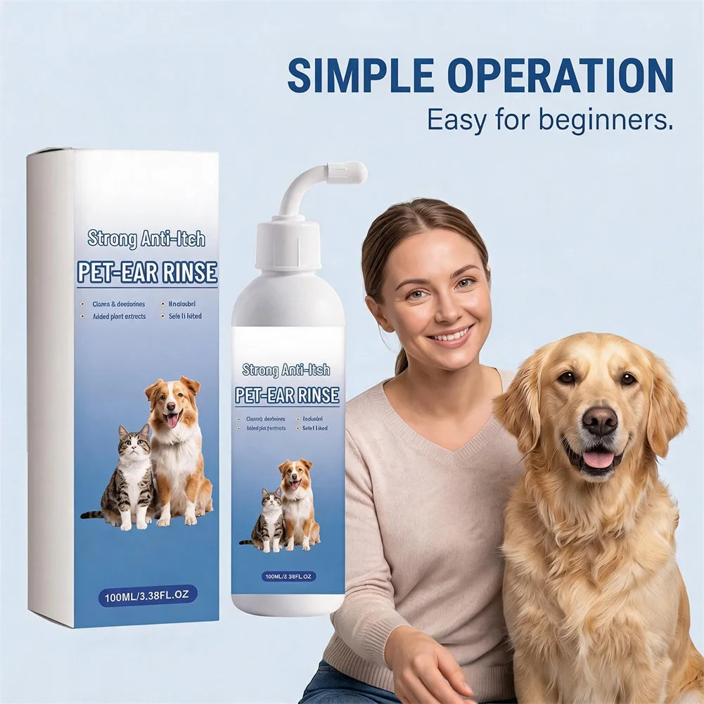 Ear Cleaner For Dogs And Cats Eliminates Odor And Earwax Buildup Provides Immediate Itch Relief Sensitive Ear Gentle Cleaning