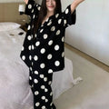 Pajamas for Women 2026 New Loose Black and White High-end Sense Can Be Worn Outside Home Clothes Set