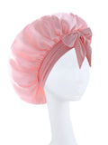 New Silky Bonnet For Sleeping Women Satin Bonnet Hair Bonnet Night Sleep Cap Scarf Wrap For Curly Hair Tie Band For CurlyHat