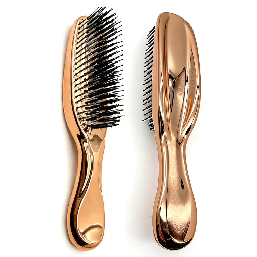 New Japanese Premiun Comb Scalp Matte Gold Massage Brush Portable Soft Anti-frizz Comb Head Massager Hair Beauty Styling Tools