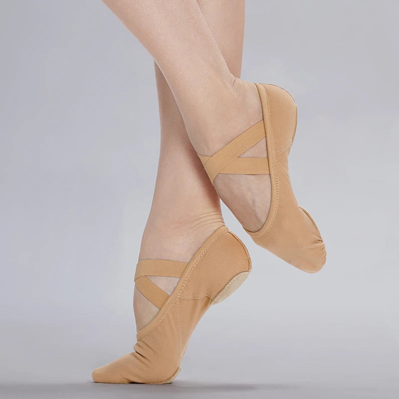 Women Ballet Shoes Ballet Slippers Elastic Fabric Gymnastics Sneakers Ballet Flats Cat Claw Soft soled Shoes