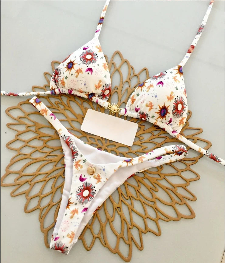 2026 New Sexy Women Bikini Set Beach Holiday Swimsuit Brazilian Thong Bikini Set Sexy Two Pieces Bathing Suit Women Beach Wear