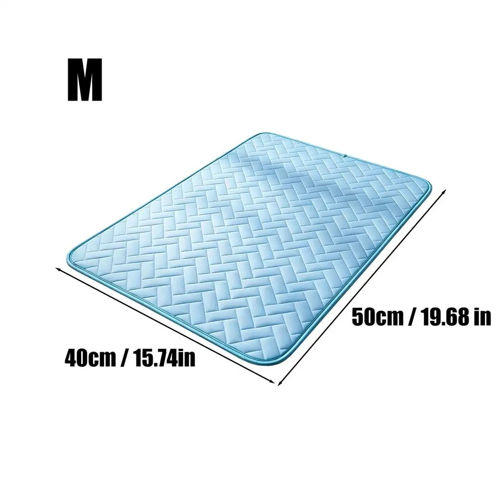 The Ultimate Cooling Pet Mat Breathable Washable Summer Pad Dog Cat Self Cool Blanket for Kennel Crate and Bed Sleeping Ice Silk