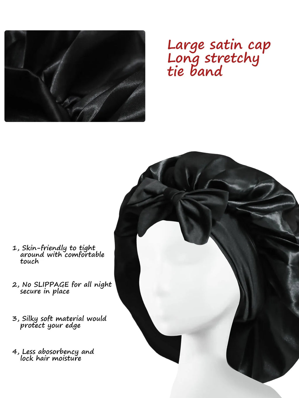 2026 New Silk Bonnet Sleeping Womens Satin Bonnet Hair Night Sleep Cap Tie Band CurlyHat Scarf Wrap Curly Hair Bonnets Beauty