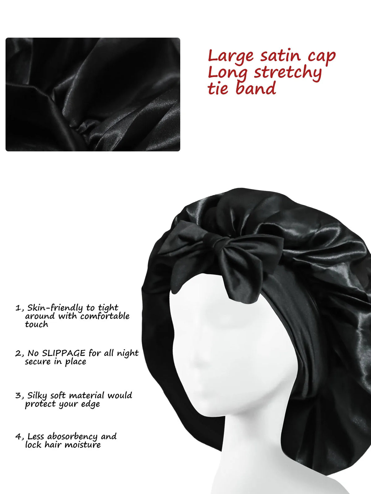 2026 New Silk Bonnet Sleeping Womens Satin Bonnet Hair Night Sleep Cap Tie Band CurlyHat Scarf Wrap Curly Hair Bonnets Beauty