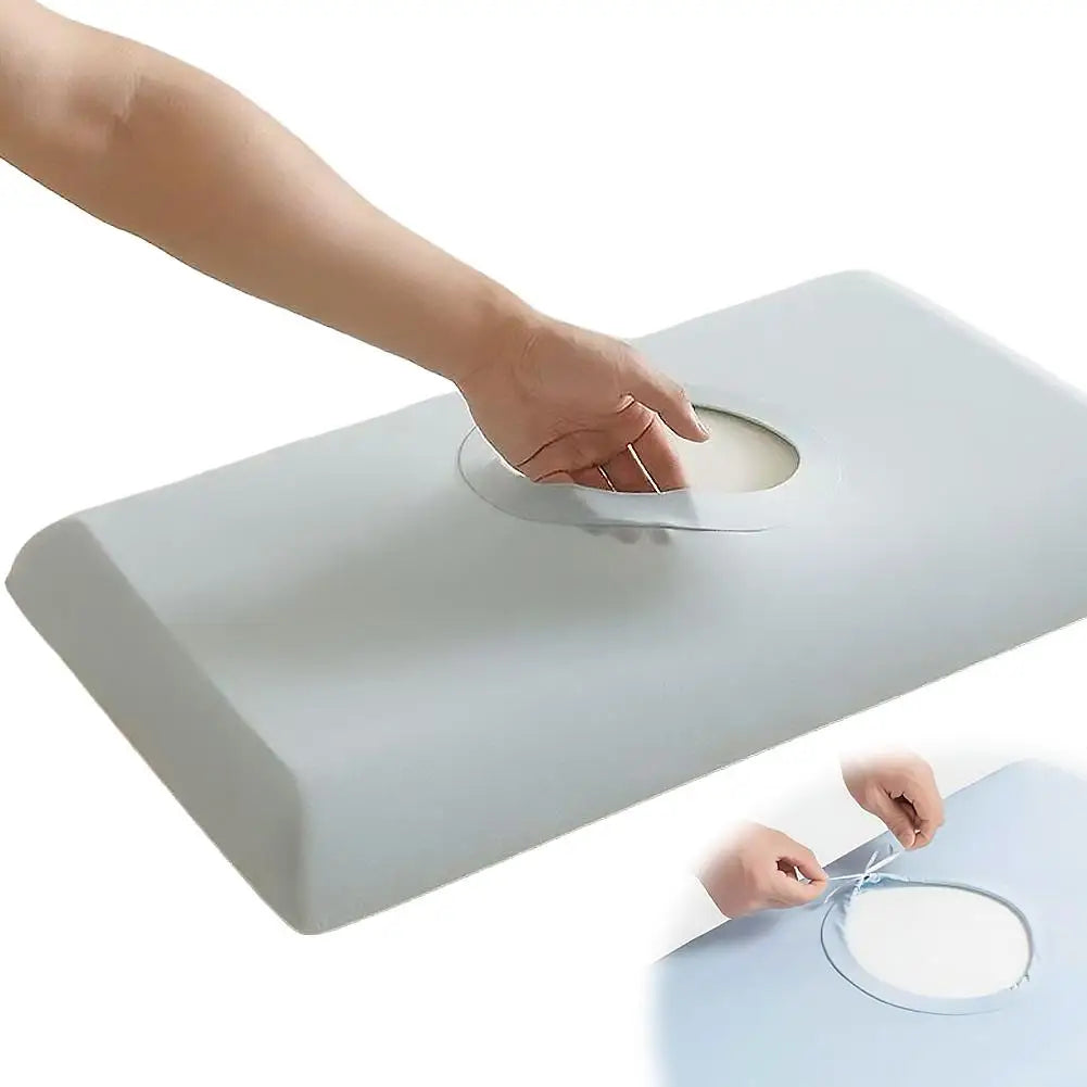 Cooling Pillow Case Summer, Ice Silk Breathable Soft Cover, Open Elastic Edge Wrap, Smooth Cool Feel for Night Sleep