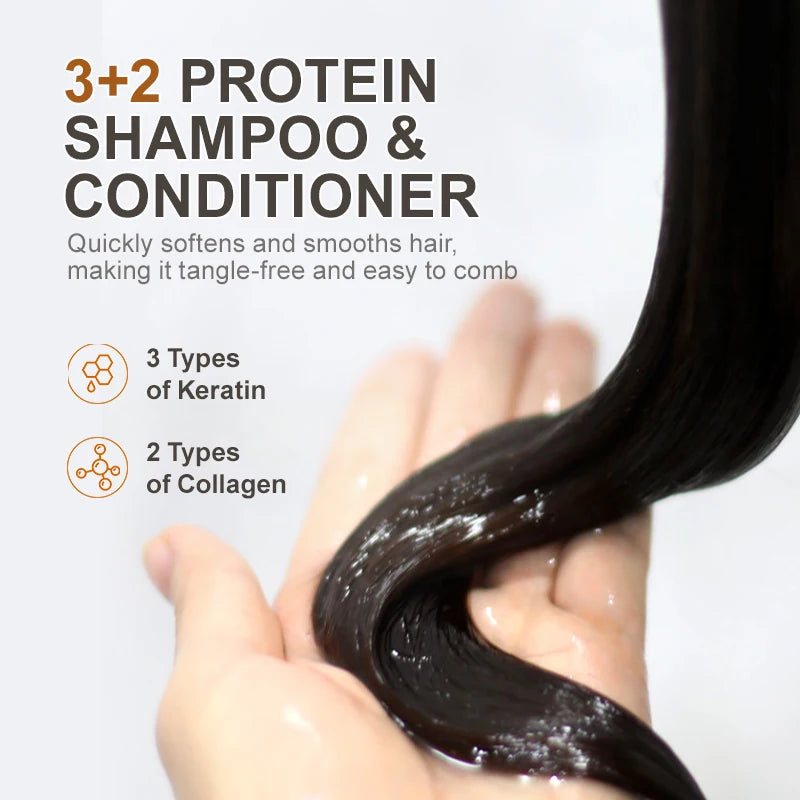 PURC Repair Damaged Hair Treatment  Morocco Argan Oil Amino Acid Keratin Smoothing Sulfate-Free Shampoo Conditioner Set Hair Car