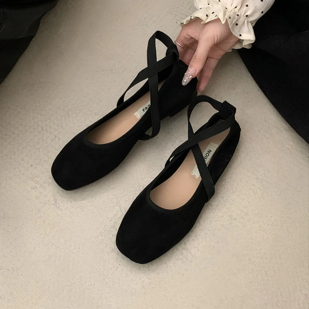 Flat Shoes for Women Summer New Pink Ballet Shallow Mouth Flats Sole Single Shoe Womens Soft Soled Mary Jane Shoes Pumps Zapatos