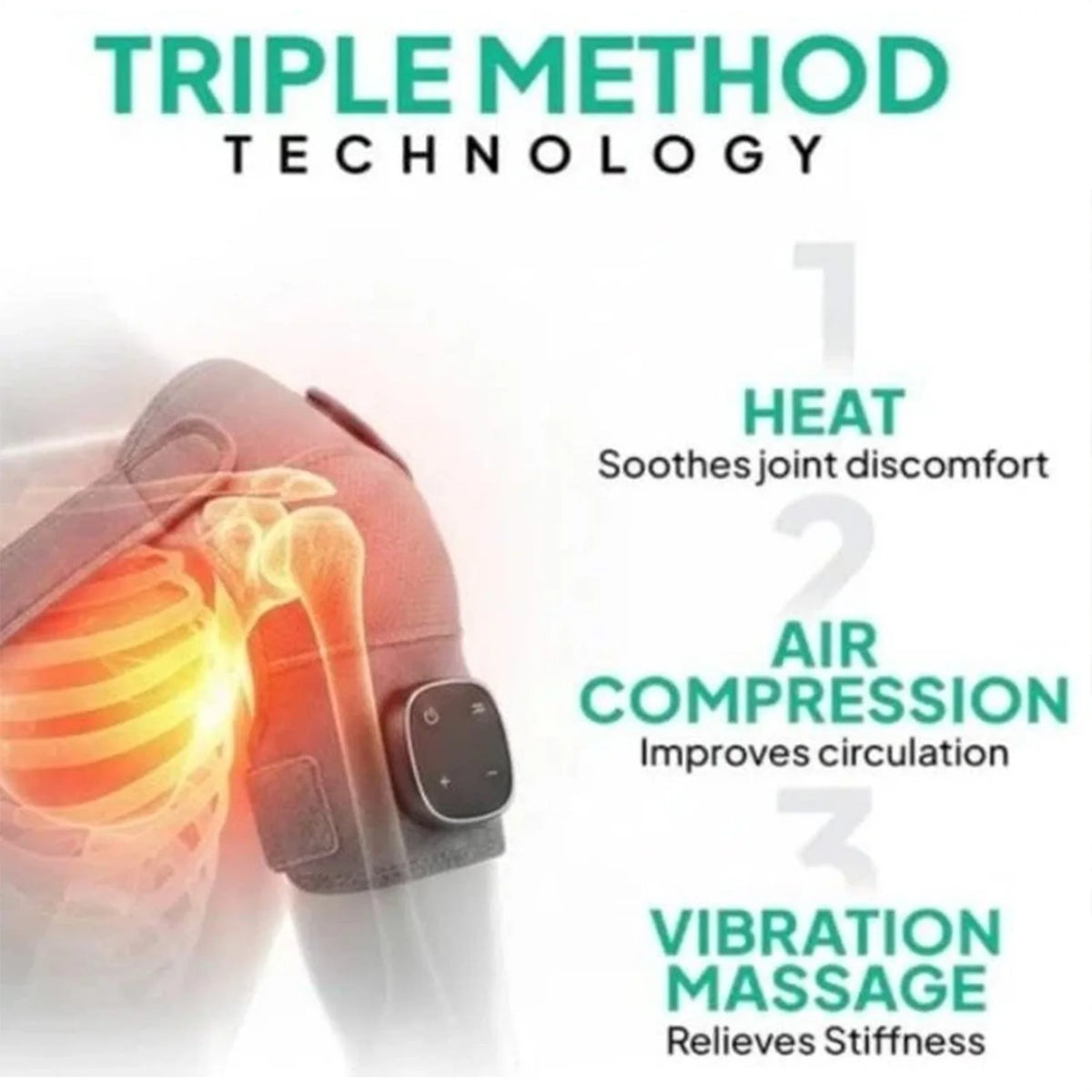 Shoulder Massager With Heat Vibration And Kneading Triple care Devices For Neck 5 Temperature Settings Massage Tools