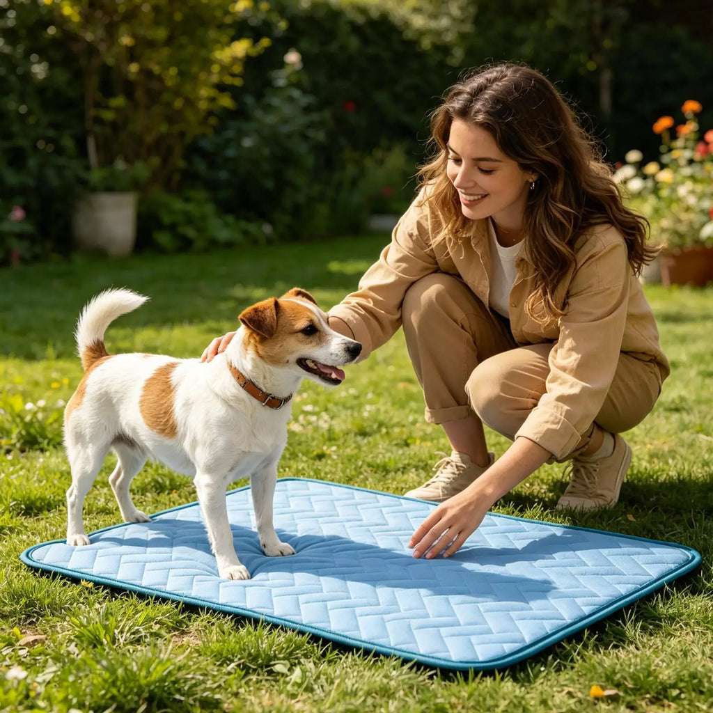 The Ultimate Cooling Pet Mat Breathable Washable Summer Pad Dog Cat Self Cool Blanket for Kennel Crate and Bed Sleeping Ice Silk
