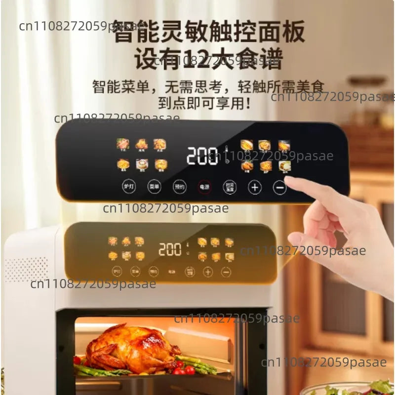 Large-Capacity Touchscreen Smart Multi-Function Air Fryer and Oven Combo for Home Use