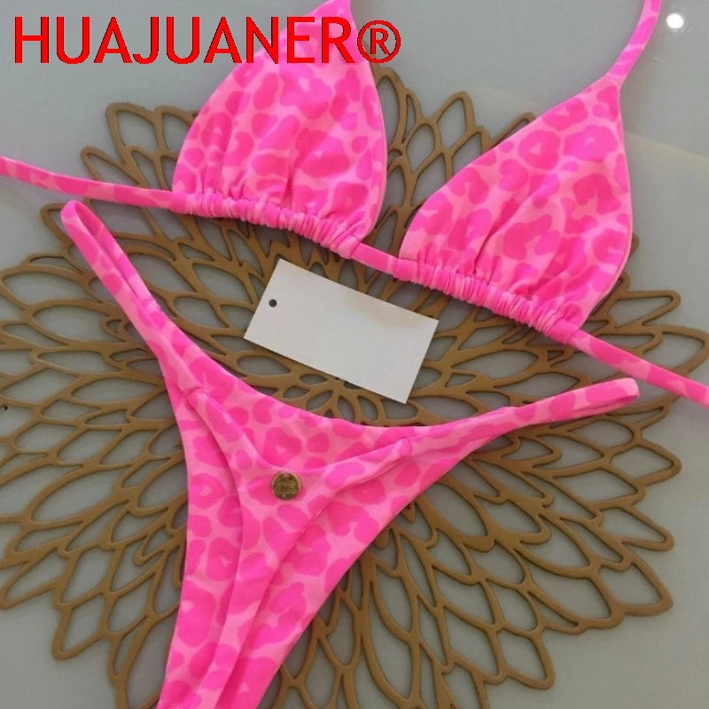 2026 New Sexy Women Bikini Set Beach Holiday Swimsuit Brazilian Thong Bikini Set Sexy Two Pieces Bathing Suit Women Beach Wear