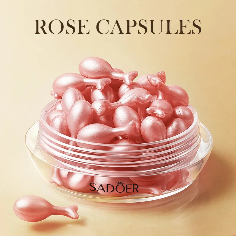 30pcs SADOER Rose Sanil Face Serum Anti Wrinkle Moisturizing Brightening Firming Facial Essence Beauty Face Skin Care Products