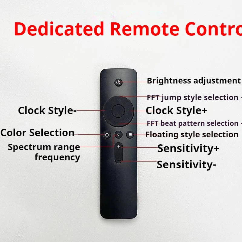 Professional music spectrum display instrument, music rhythm light RGB multi-color adjustable, wireless pickup spectrum analyzer
