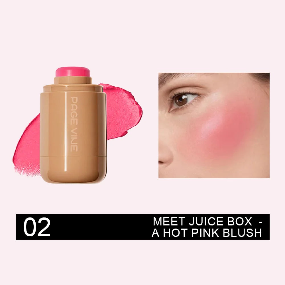 Multi-use Blush Stick Lip Cheek Eyes 3-in-1 Cream Blush Natural Matte Nude Makeup Long Lasting