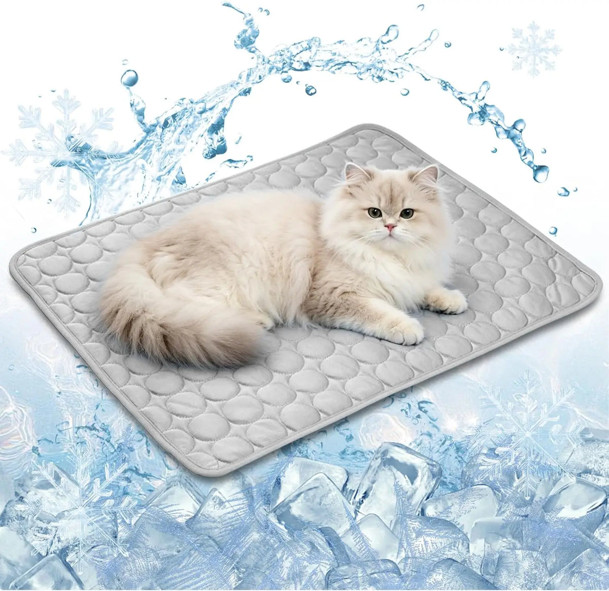 Pet Cooling Mat 50x40cm, Non-Toxic Foldable Cooling Pad, Scratch-Resistant Washable Cat Cooling Mat, HJ