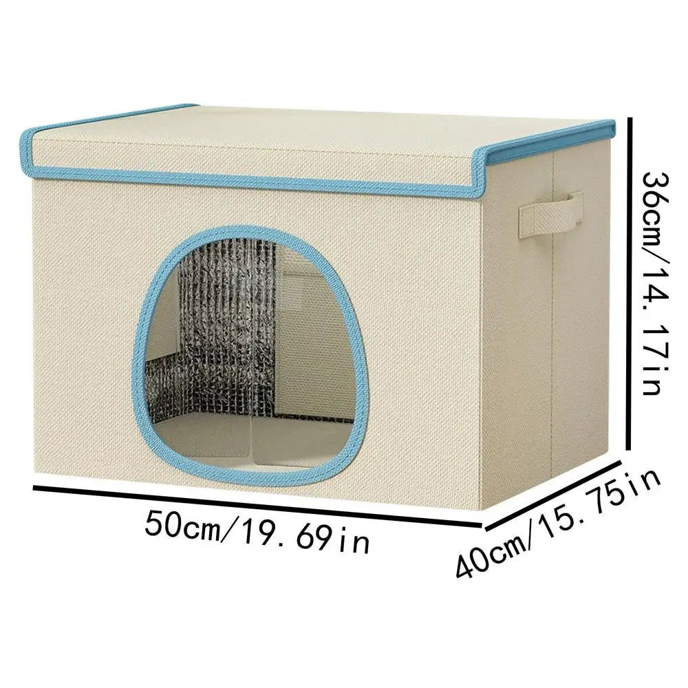 Cat Cooling Bed Portable Air Conditioner House Foldable Pet Igloo Nest with Ice Packs for Small Medium Cats Kittens