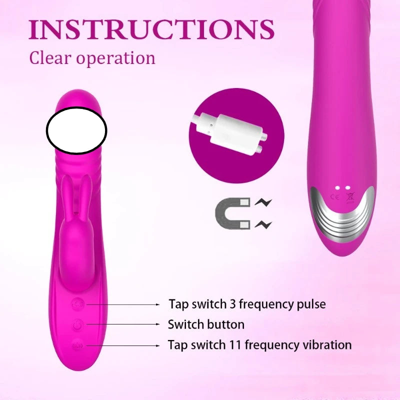Sex toys Adult female partial bird telescopic vibrator clitoris stimulation rabbit pulse vibration vibrator