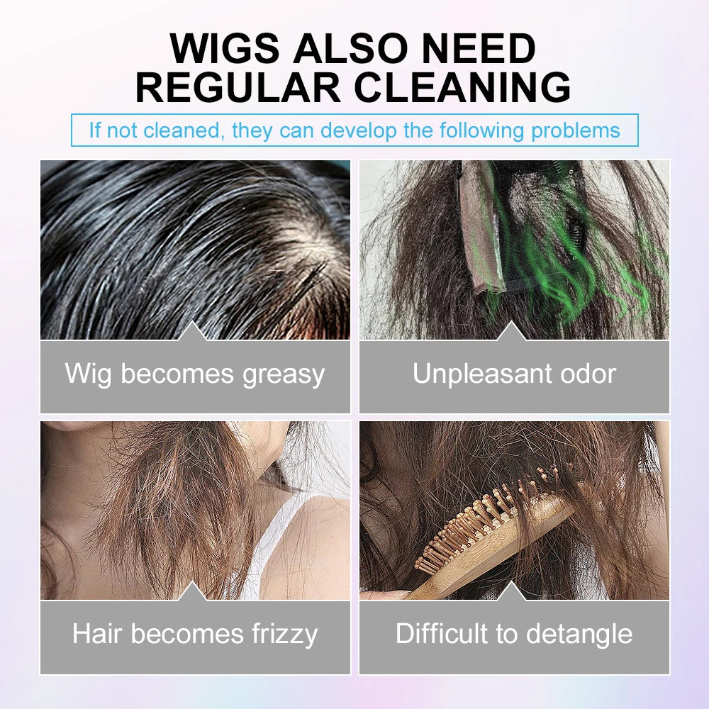 PURC Wig Shampoo And Conditioner Kit Coconut Oil Smoothing Shiny Hair Care Products for Wigs Women