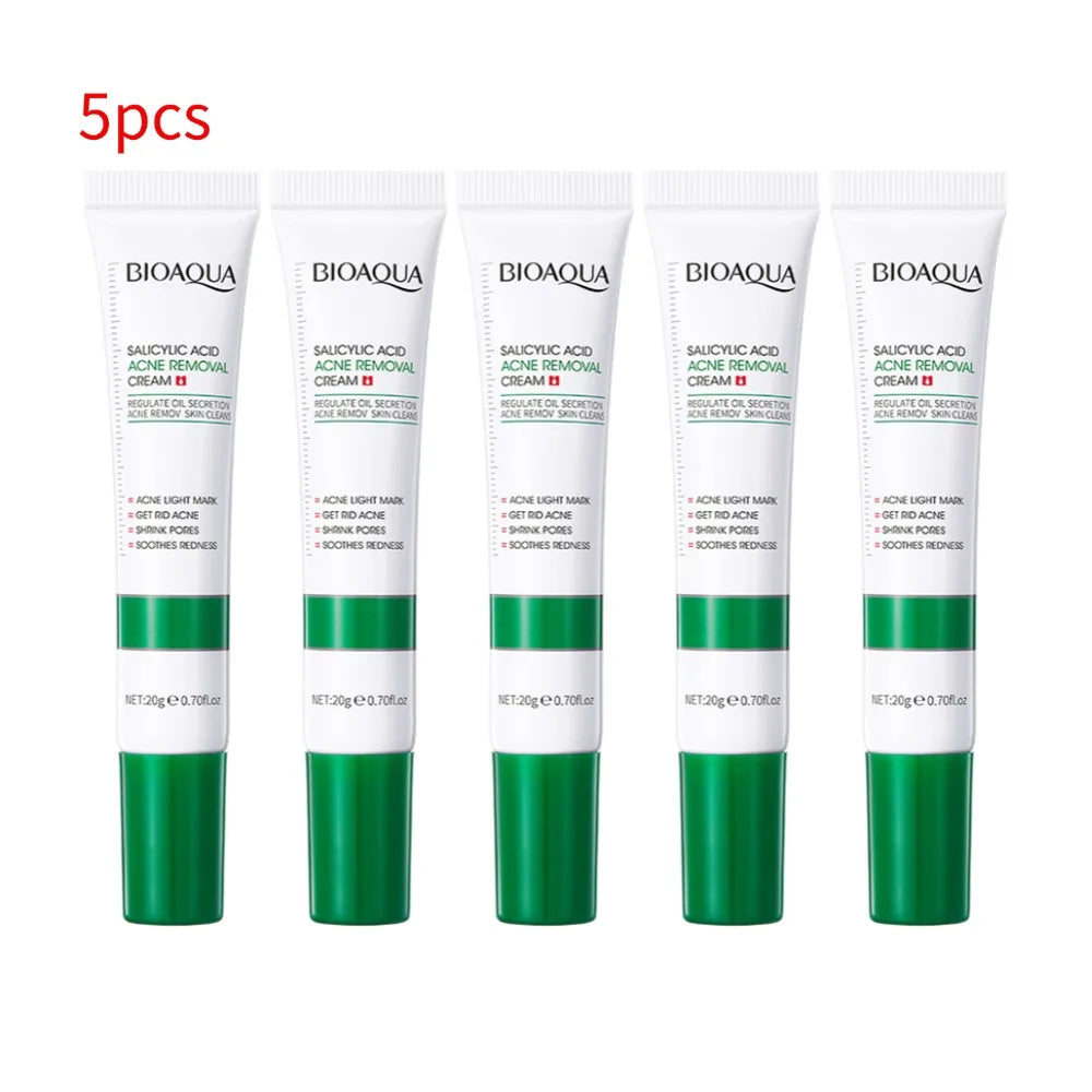 BIOAOUA Salicylic Acid Acne Cream Shrink Pore Cream Elimination Large Pores Remove Blackehead Repairing Skin Care Facial Cream