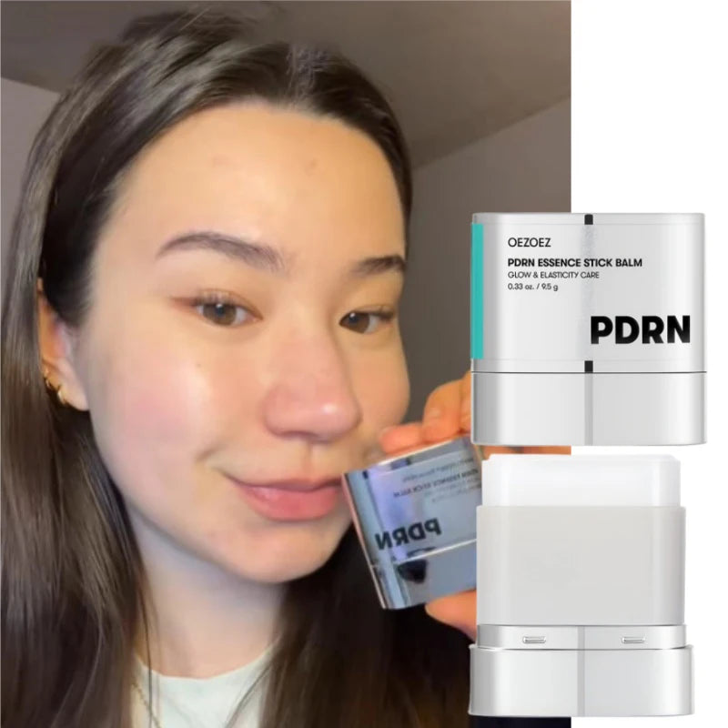 Korean Skincare PDRN Collagen Essence & Glow Stick Balm Set, Firming Moisturizing Face Hydrate Nourishing Lightweight Daily Care