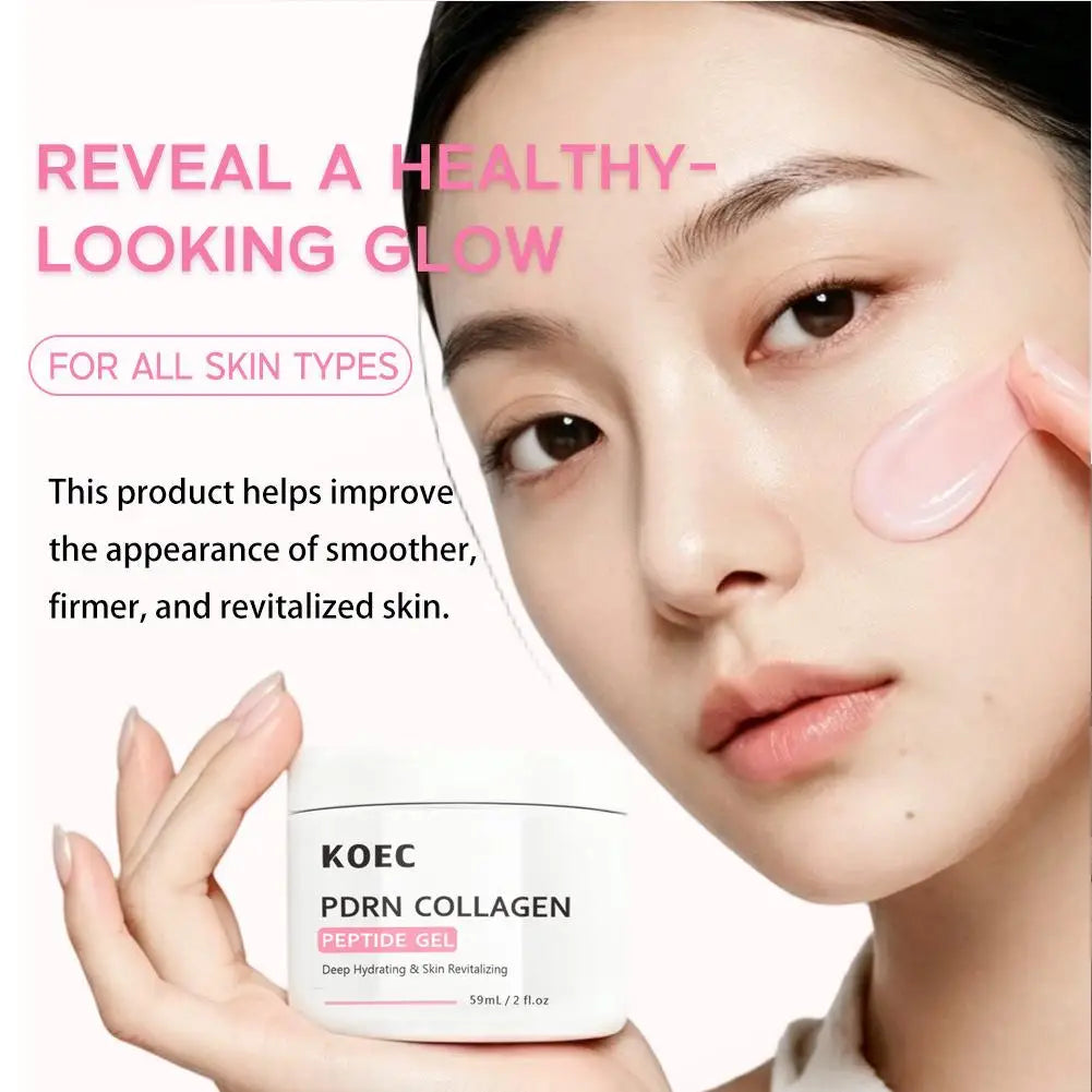KOEC PDRN Collagen Peptide Gel Jelly Cream Hydrating Soothing Repairing Nourishing Korean Glass Skin Face Moisturizer