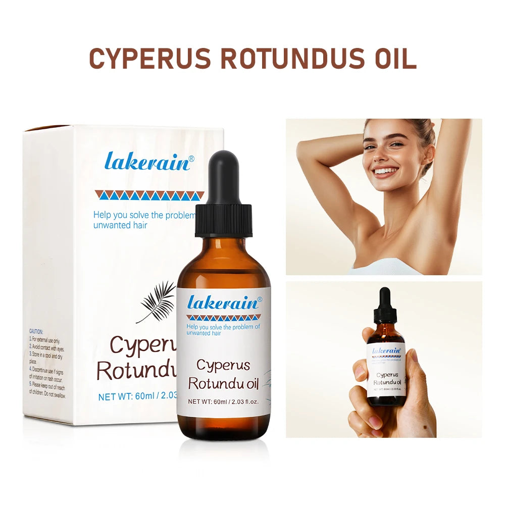 60ml Cyperus Rotundus Oil Nourish the Skin Ingredients are Safe Inhibit Hair Growth Wide Scope of Application Solve Hair Dense P