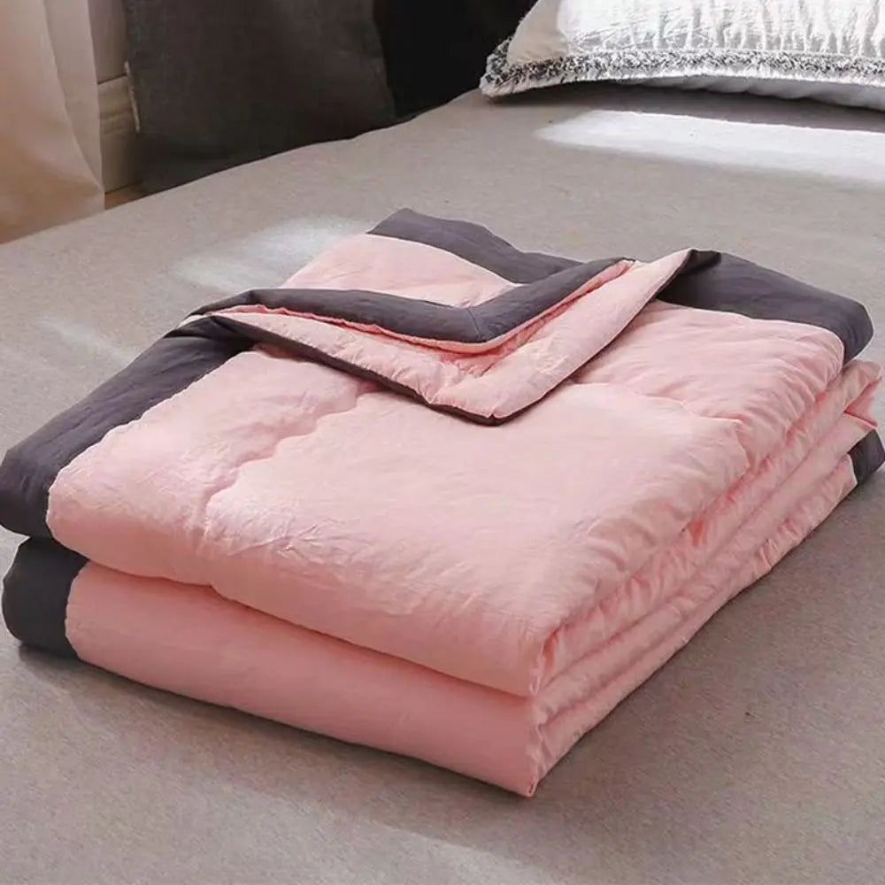 Spring Summer New Double Sided Cooling Blanket Cold Effect Skin-Friendly Conditioning Quilt Breathable Solid Color Cooler Quilt