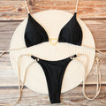 Women's Sexy Brazilian Bikini Set Halter Triangle Top Thong Bottom Two-Piece Swimsuit Heart Bathing Suit Summer Beach Swimwear
