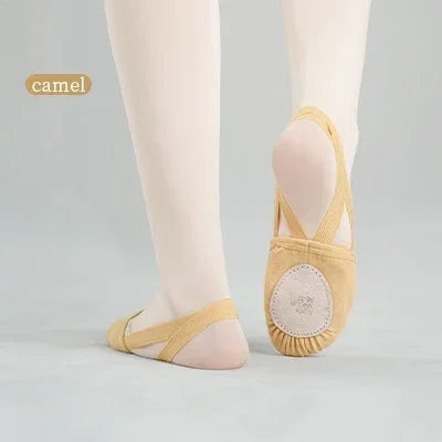 Women's Belly Shoes Half Sole Ballet Shoes Elastic Band Dance Shoes Rhythmic Gymnastics Lightweight Comfortable Shoes