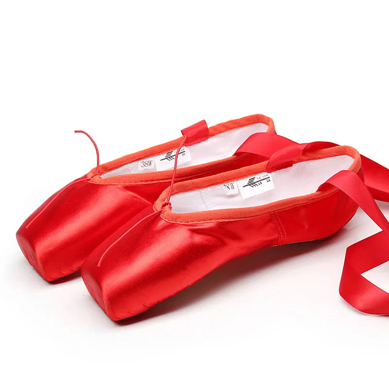 Ballet Shoes For Girls Pointed Shoes Straps Satin Dance Shoes Flat Exercise Shoes Big Children's Dance Shoes Sneakers
