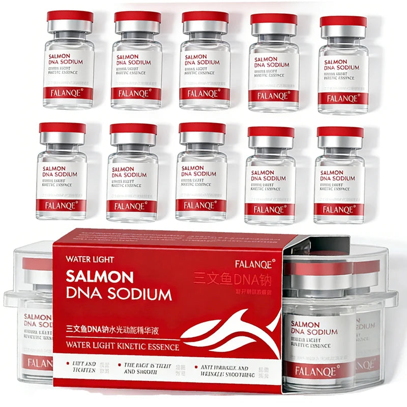 Salmon DNA Sodium Serum PDRN Collagen Facial Serum Whitening Firming Elasticity Skin Renewal Repair Korean Beauty 10pcs/pack