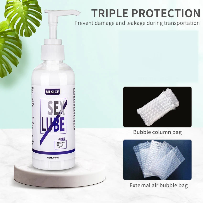 Natural Water Based Sexual Lubricant for Women Adult Vagina Pusssy Lube Men Gay Anal Sex Toy Gel Intimate Body Massage Oil 200ml