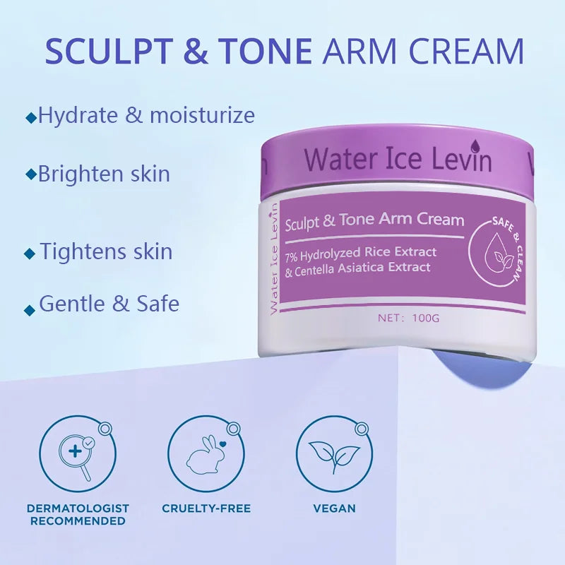 Sculpt & Tone Arm Firming Cream 100g, with 7% Rice Extract & Centella, Body Moisturizer for Skin Tightening, Fast Shipping