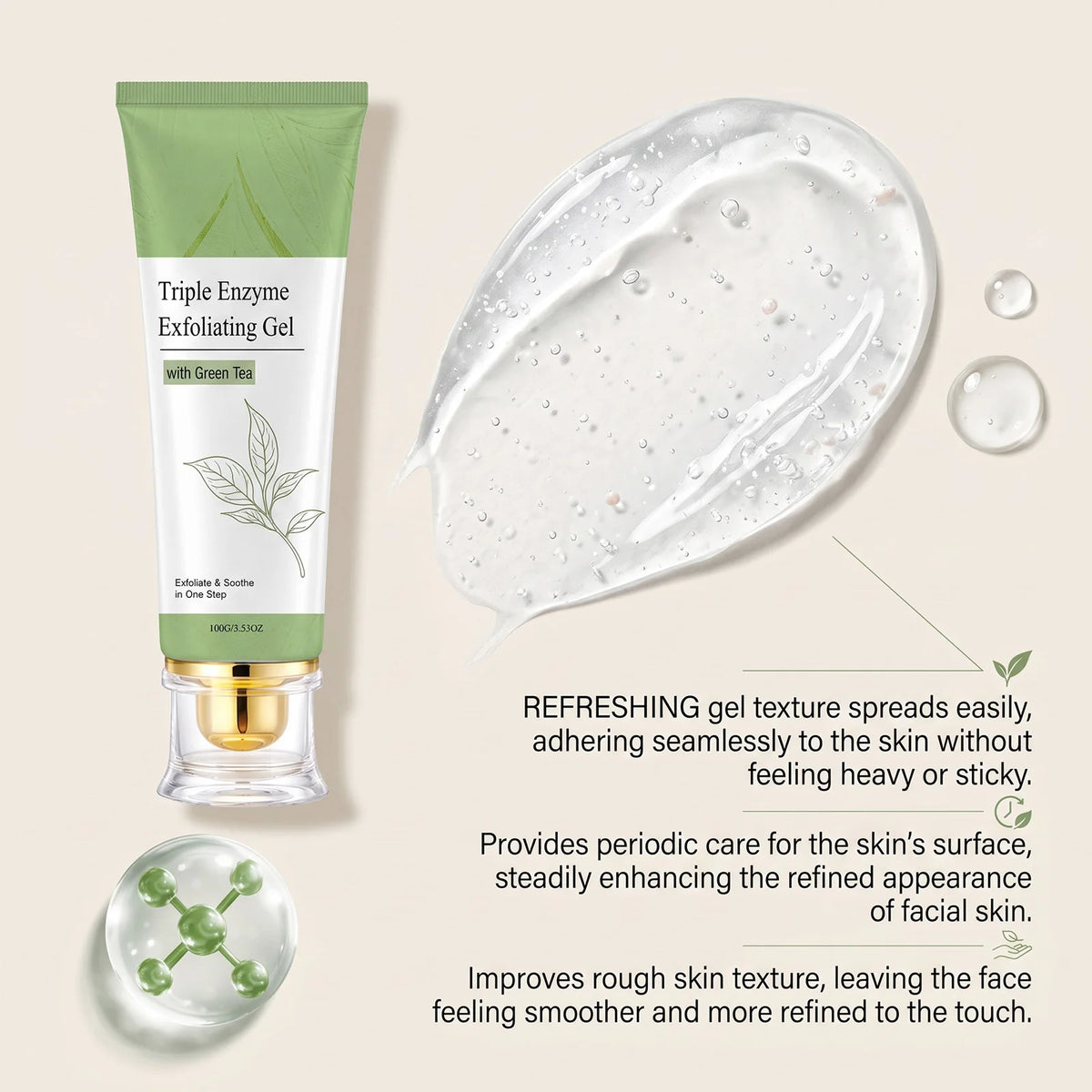 Exfoliating Gel For Face Deep Cleansing Pores Oil Control Moisturizing Nourishing Repair Whitening Smooth Removal Dead Skin