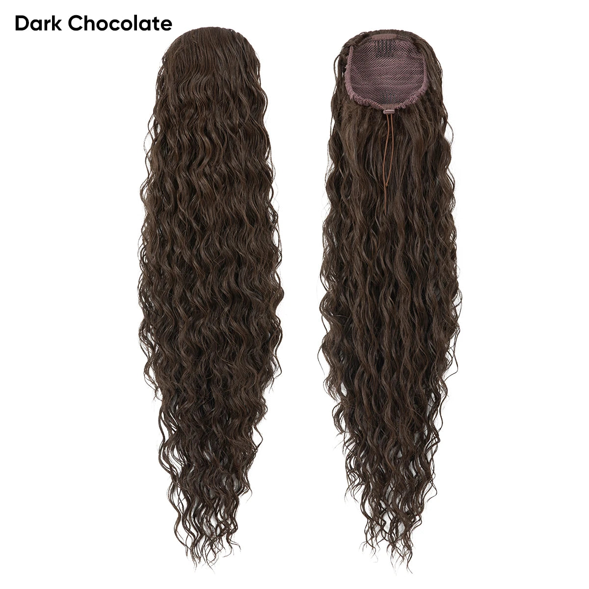 【SARLA】32-inch Women's Wavy Ponytail Hair Extension, with Drawstring and Hair Clips, Synthetic Wig Suitable for All Hair Types,