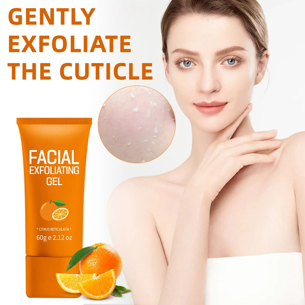 Orange Exfoliating Gel For Facial Body Gentle Orange Facial Scrub Body Cleansing Gel Dead Skin Remover Scrub Skin Cleaning