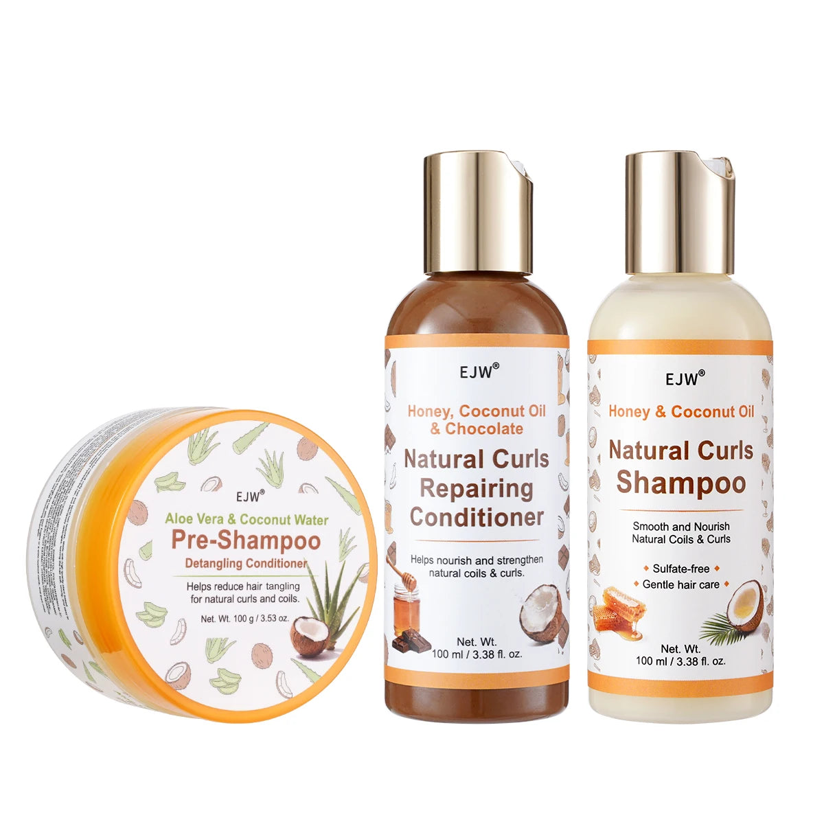 Pre-Shampoo Hair Detangler with Aloe & Coconut | Minimizes Breakage, Hydrates & Strengthens | Pre-Poo Treatment for Natural Curl