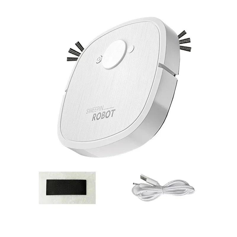 New 3-in-1 Robot Vacuum Cleaner USB Charging Home Fully Automatic Sweep Robot Integrated Sweep Suction Mopping & Sterilization