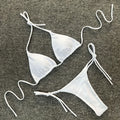 Toucheart Sexy Swimsuit Strappy High Waist Bikini Women Backless Intimate Elegant Solid Color Three Point Sexy Swimsuit Bikini